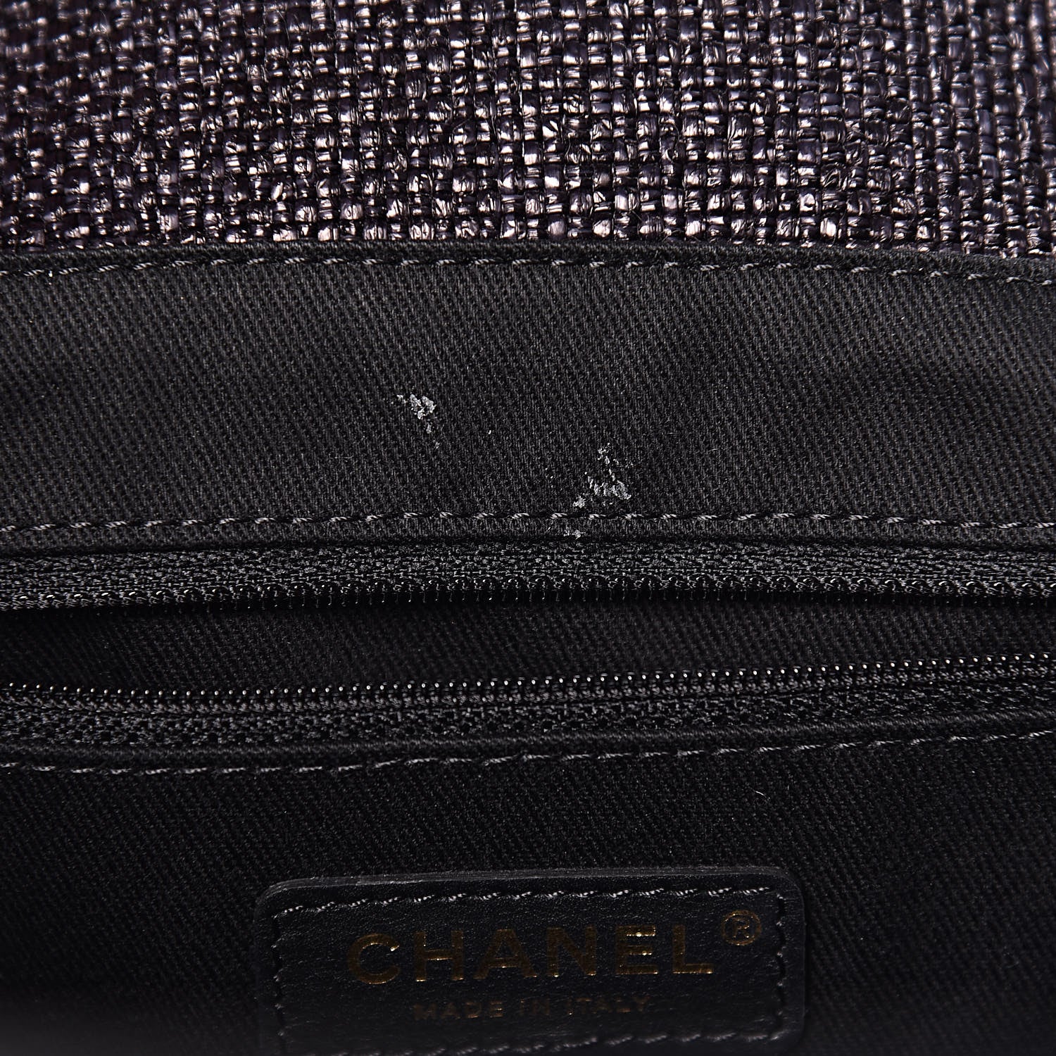 Chanel Woven Straw Raffia Small Deauville Tote Black 8 of 11