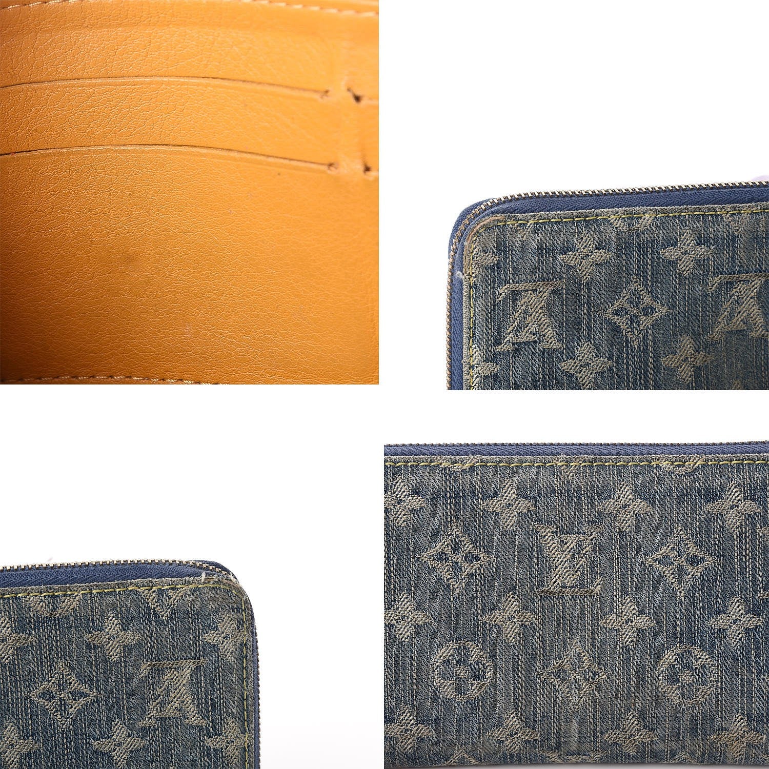 Louis Vuitton Monogram Denim Zippy Wallet Blue 11 of 17