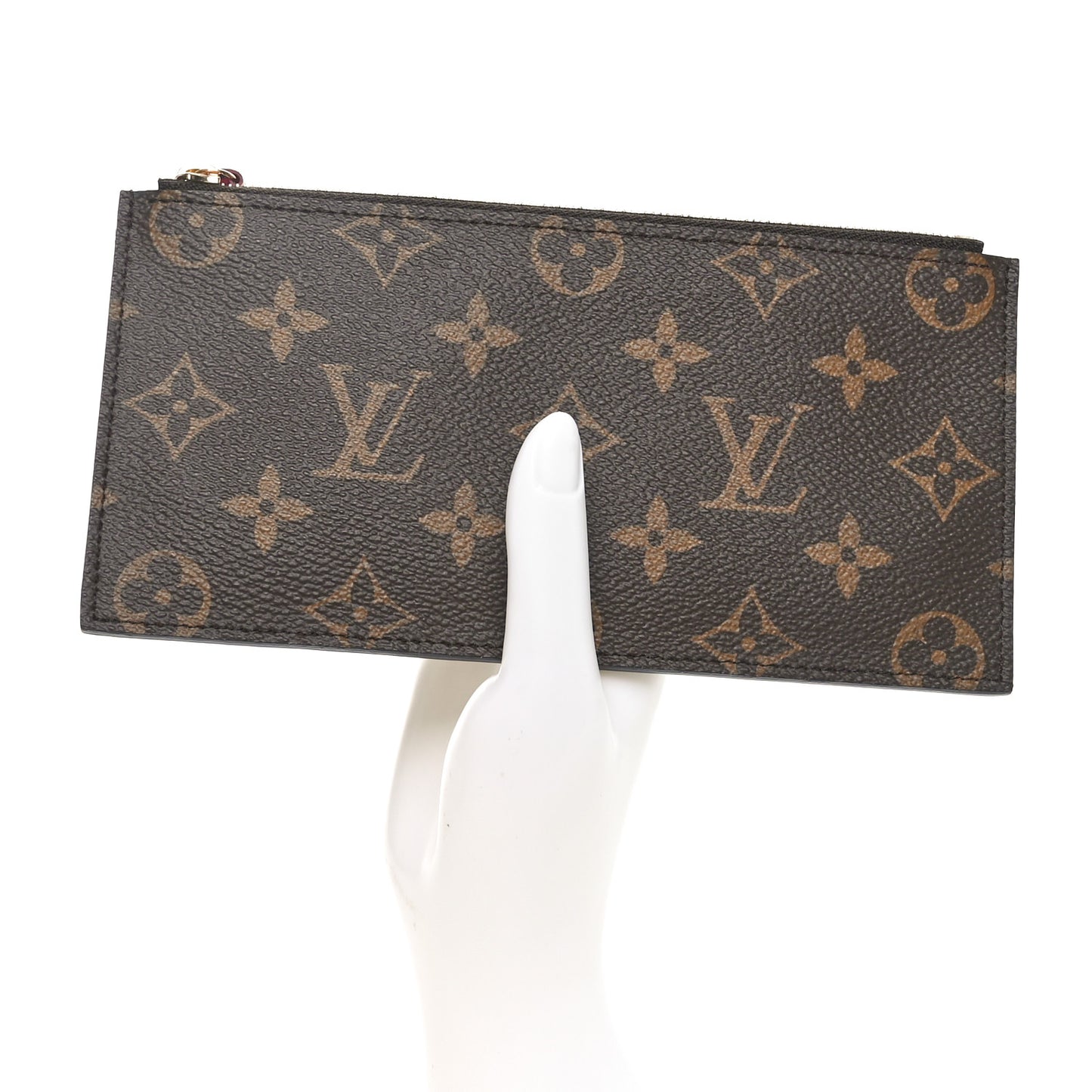 Monogram Felicie Chain Wallet Zippered Insert Fuchsia