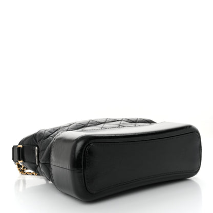 Chanel Aged Calfskin Quilted Medium Gabrielle Hobo Black 4 of 11