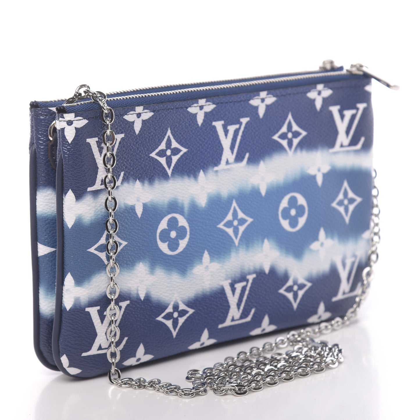 Monogram Giant Escale Double Zip Pochette Blue