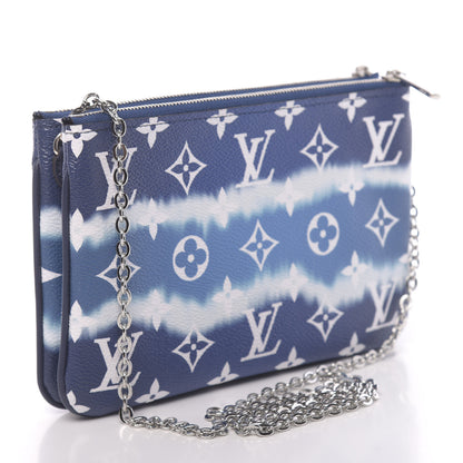 Louis Vuitton Monogram Giant Escale Double Zip Pochette Blue 3 of 11