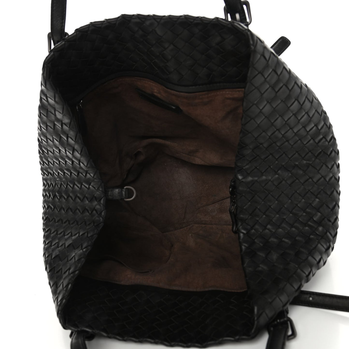 Nappa Intrecciato Medium Cesta Tote Black