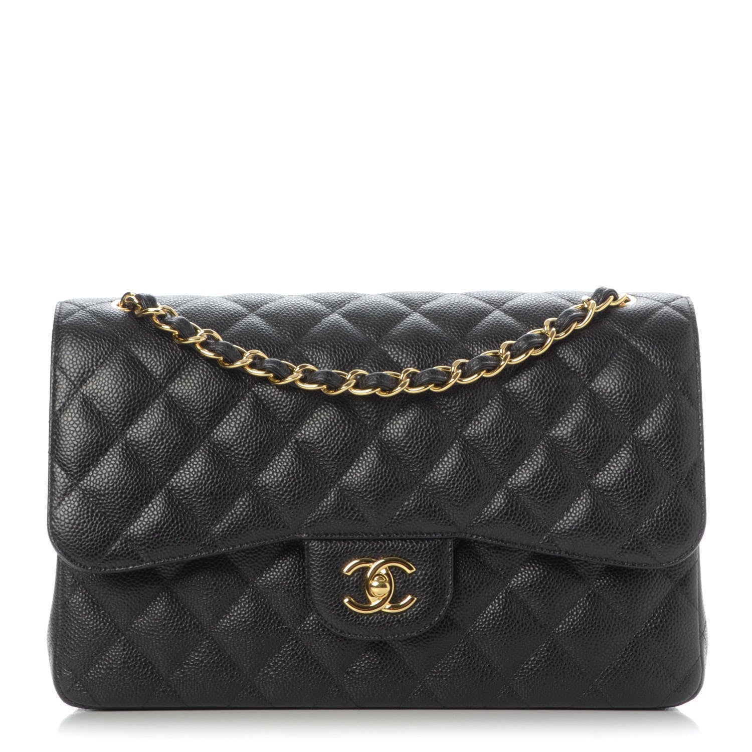 Chanel Caviar Quilted Jumbo Double Flap Black 1 of 9