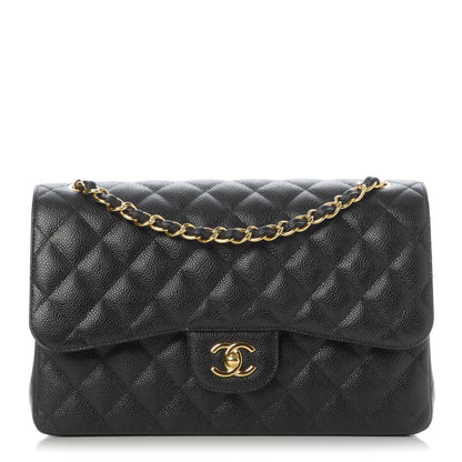 Chanel Caviar Quilted Jumbo Double Flap Black 1 of 9