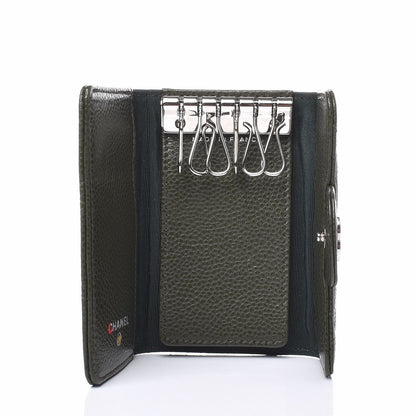 Chanel Caviar Quilted 6 Key Holder Green 5 of 7