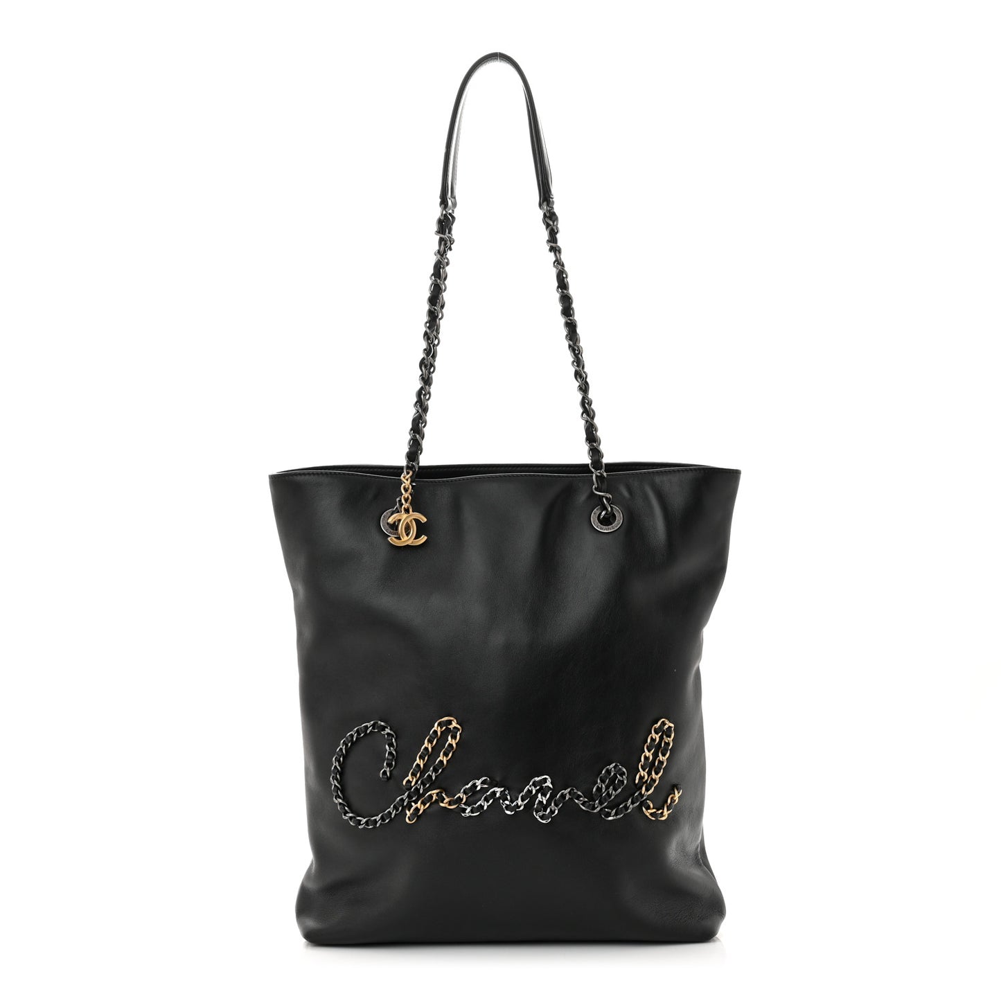 Calfskin Chain 20s Signe Tote Black