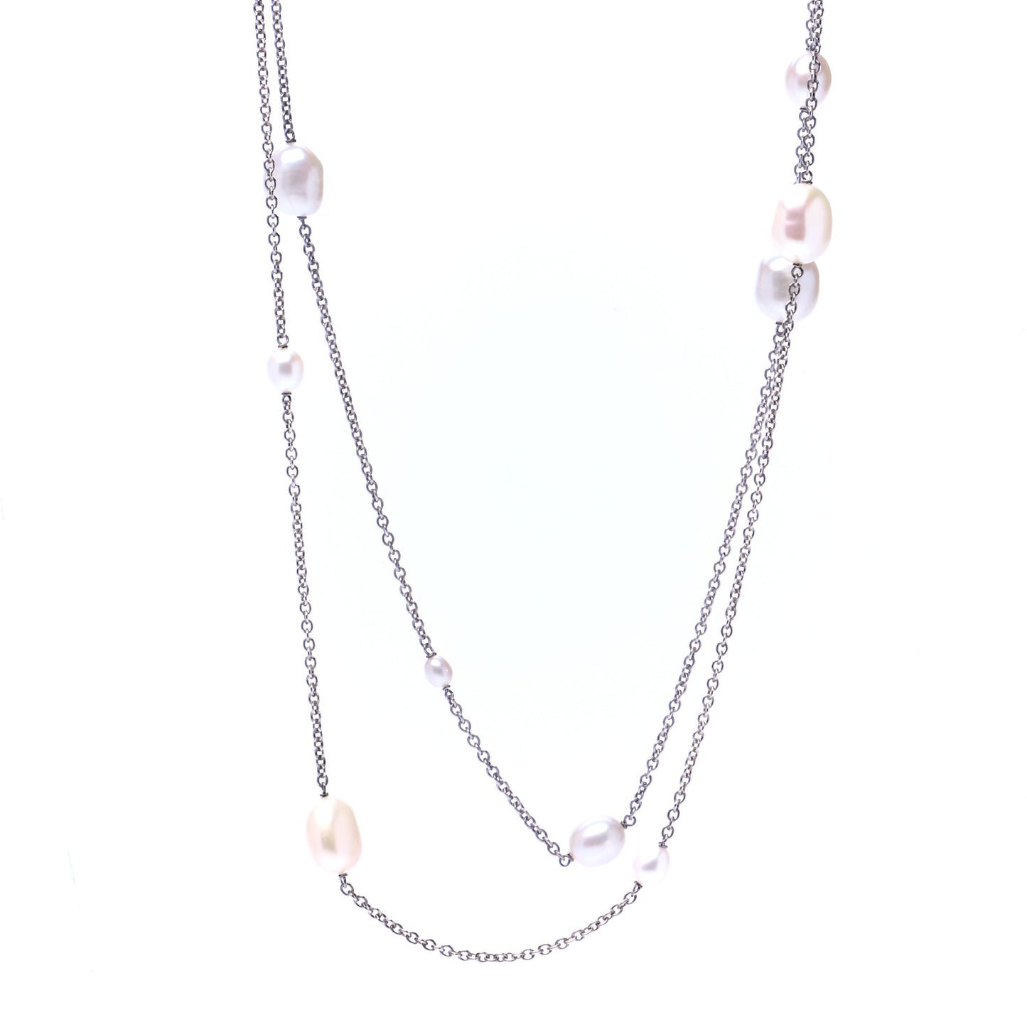 Sterling Silver Elsa Peretti Pearls by the Yard Sprinkle Necklace
