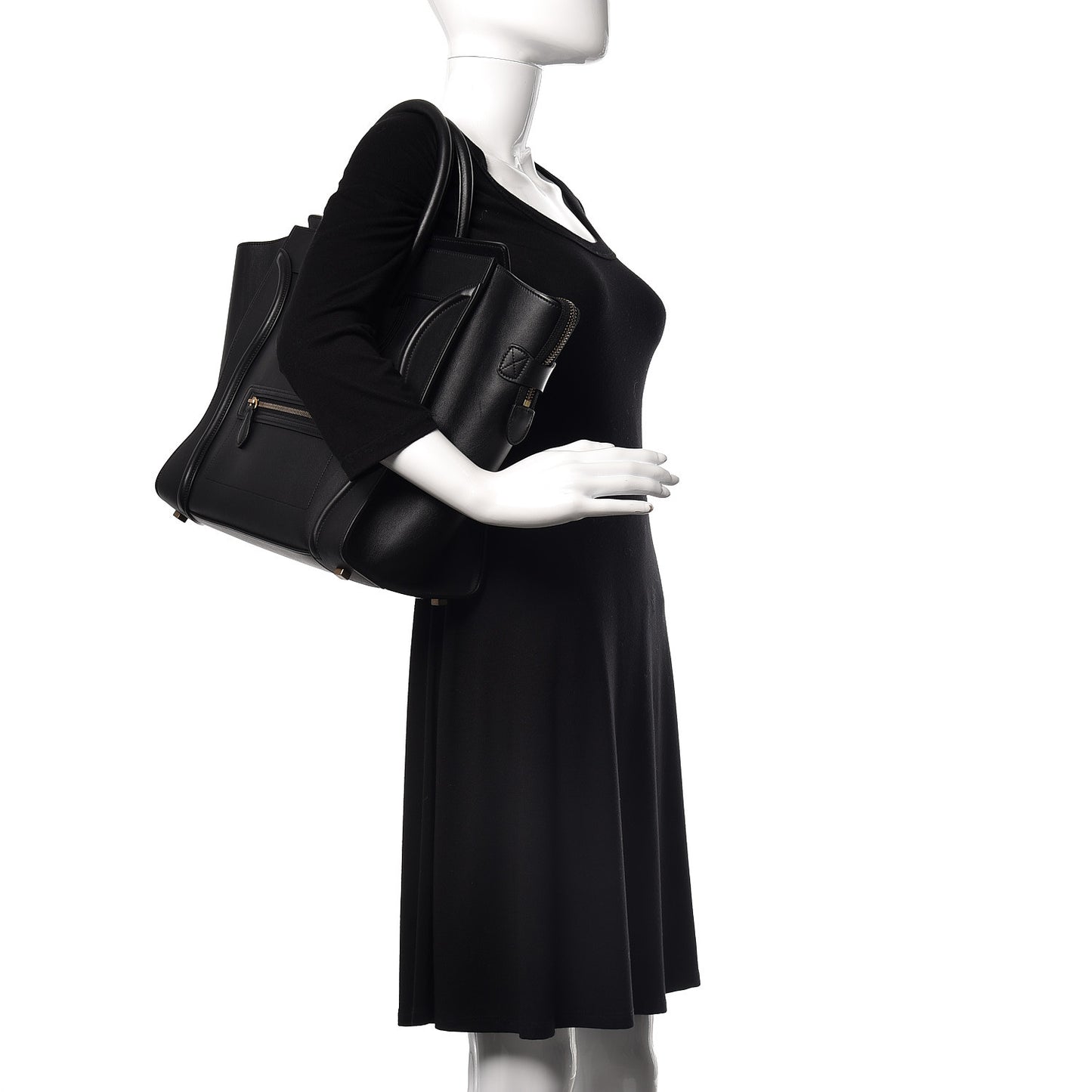 Smooth Calfskin Mini Luggage Black