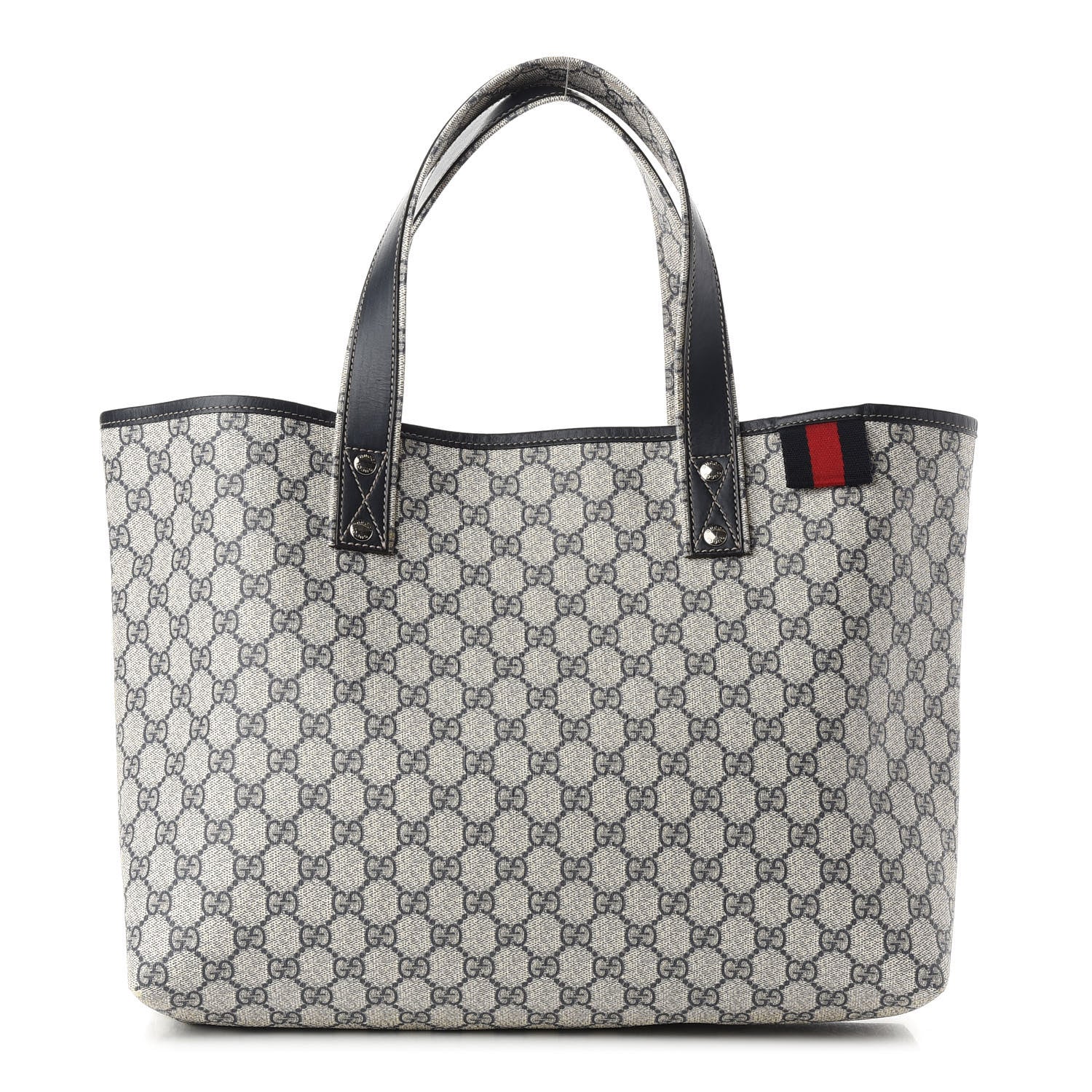 Gucci GG Plus Monogram Medium Signature Web Loop Tote Navy 1 of 7