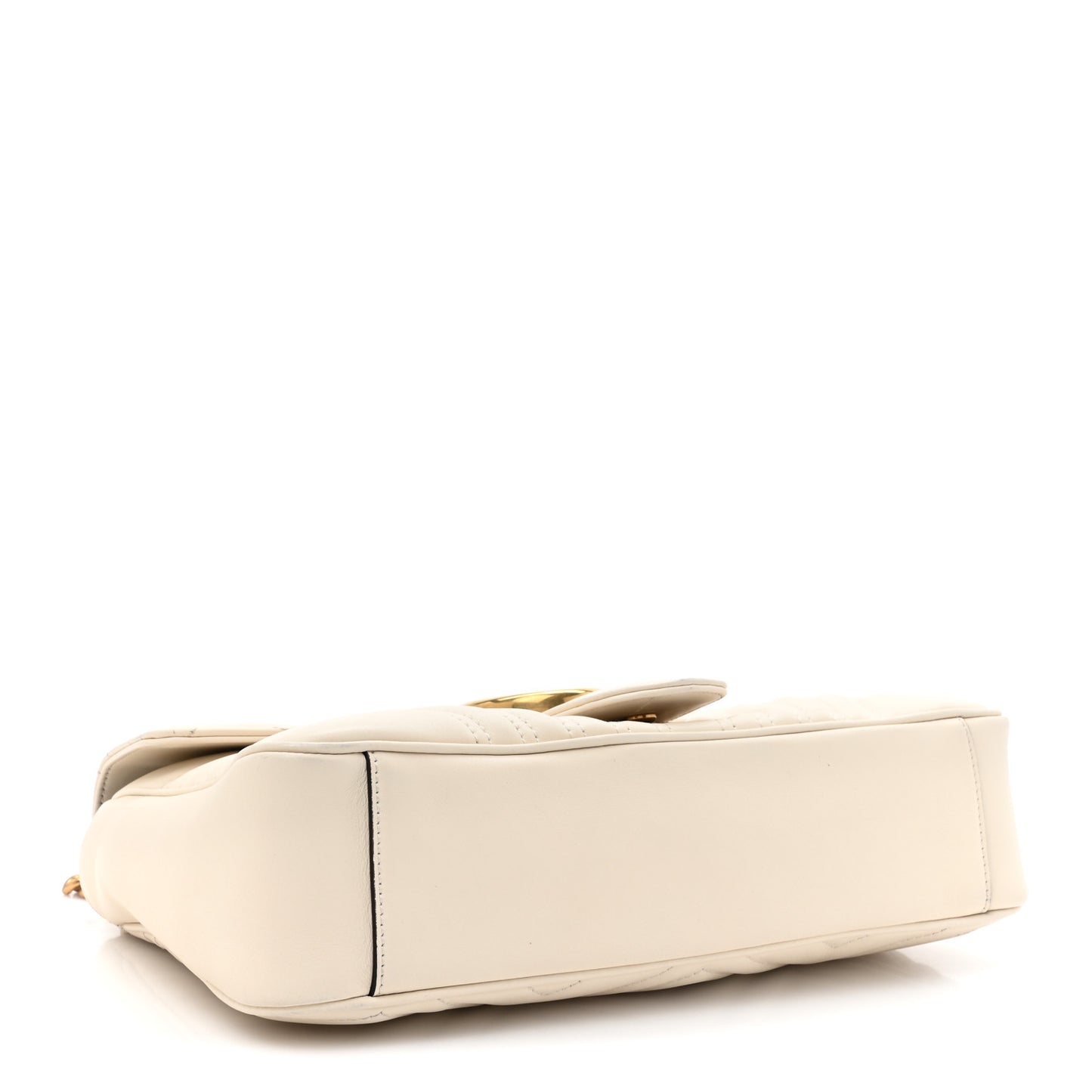 Calfskin Matelasse Medium GG Marmont Shoulder Bag White