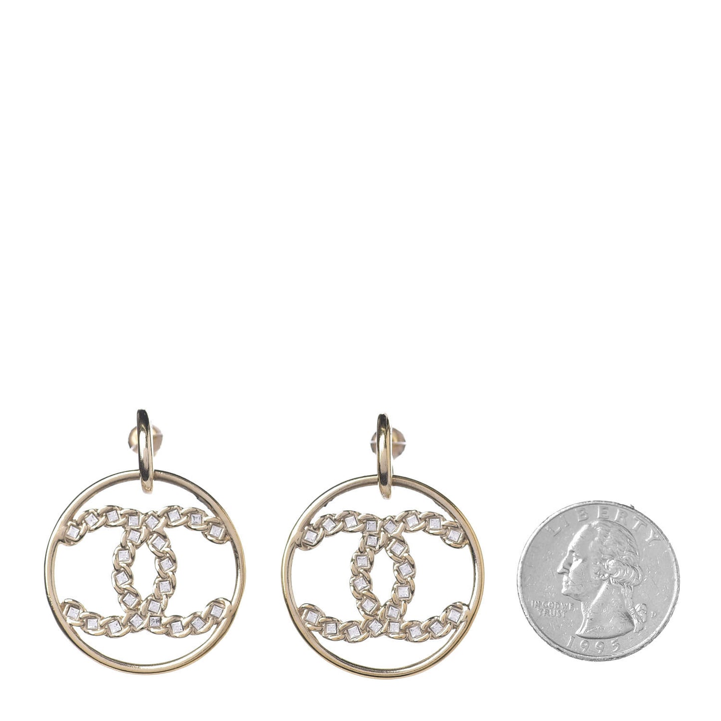 Baguette Crystal High Society CC Drop Earrings Gold