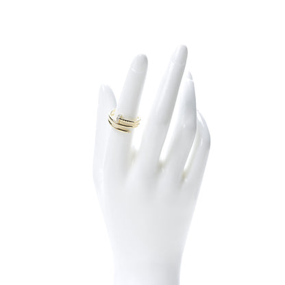 Cartier 18K Yellow Gold Diamond Double Juste Un Clou Ring 54 6.75 2 of 7