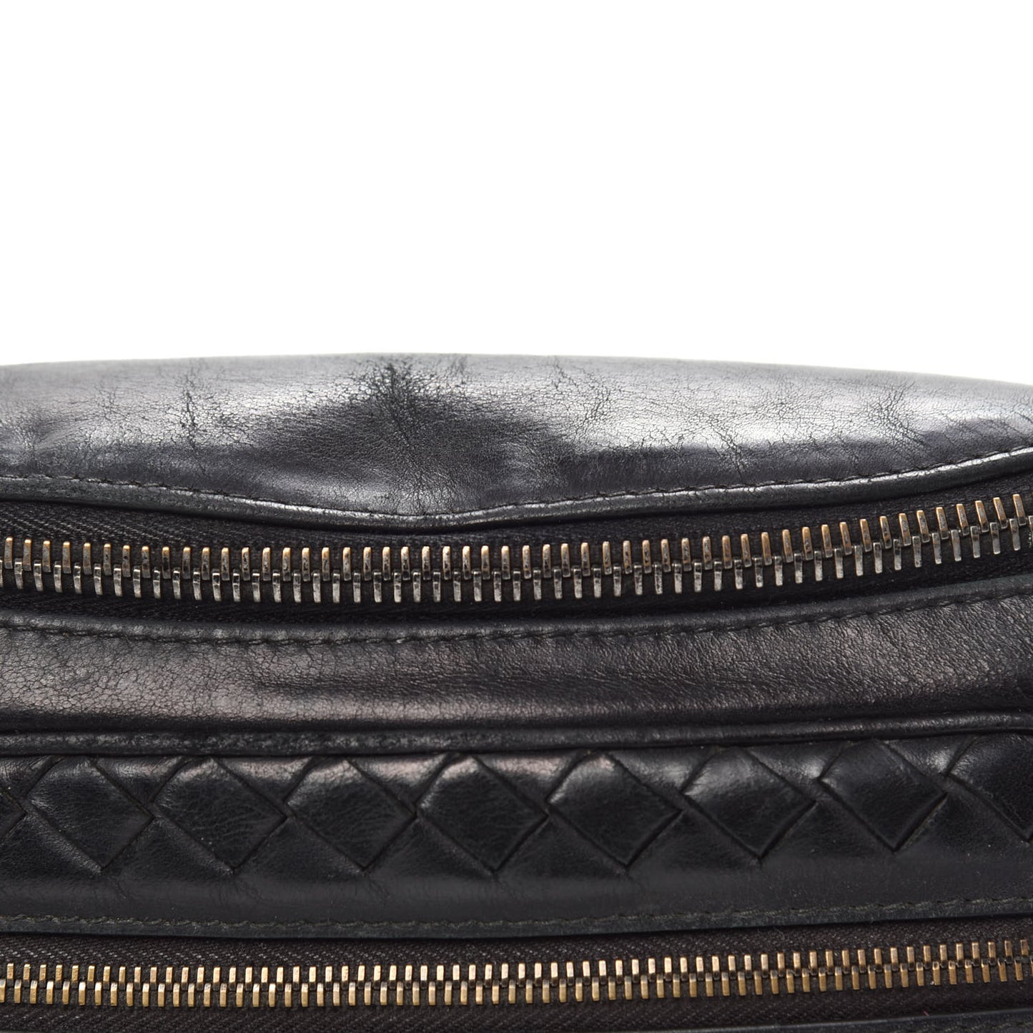 Nappa Intrecciato Belt Bag Black