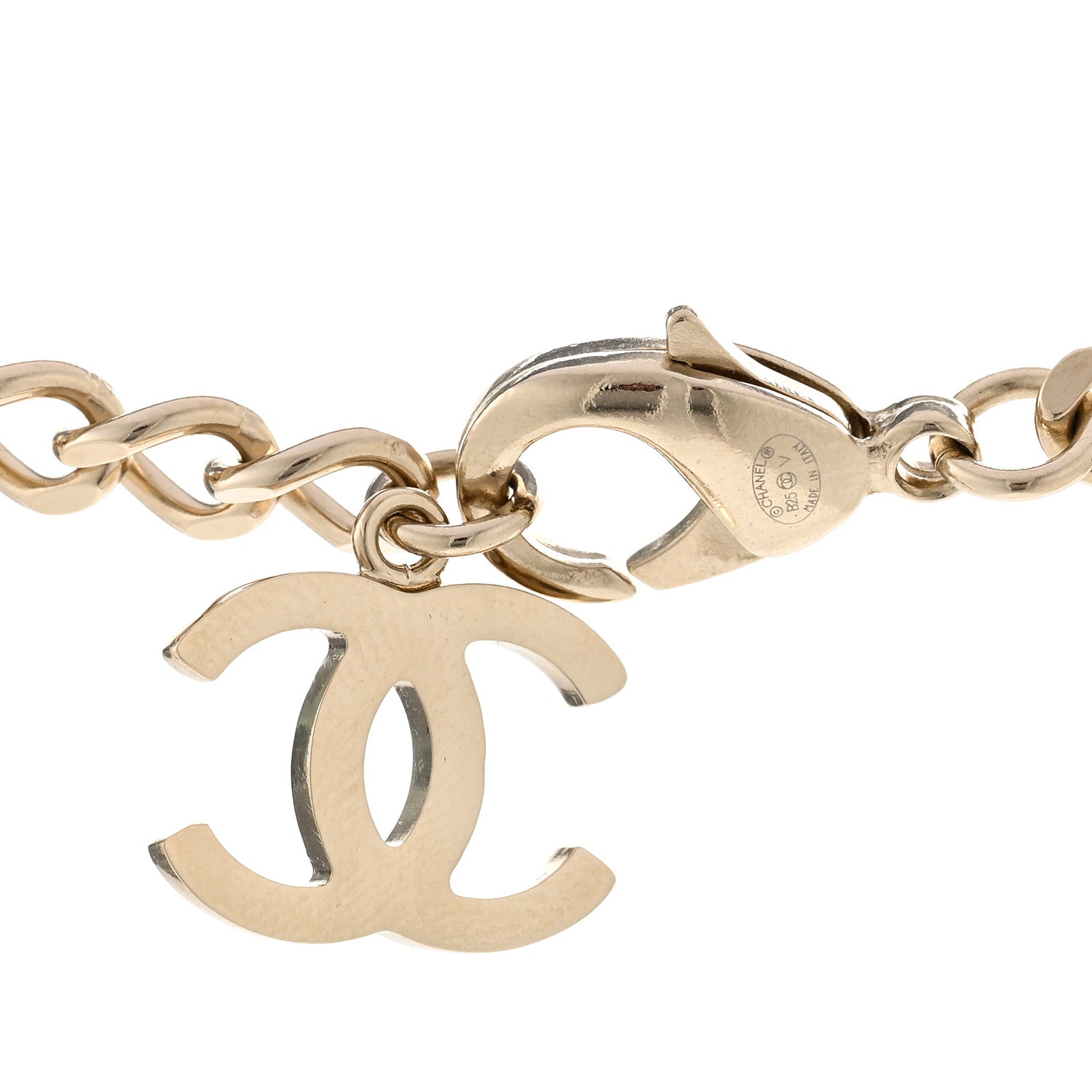 Chanel Crystal Chain CC Link Choker Gold Silver 5 of 6