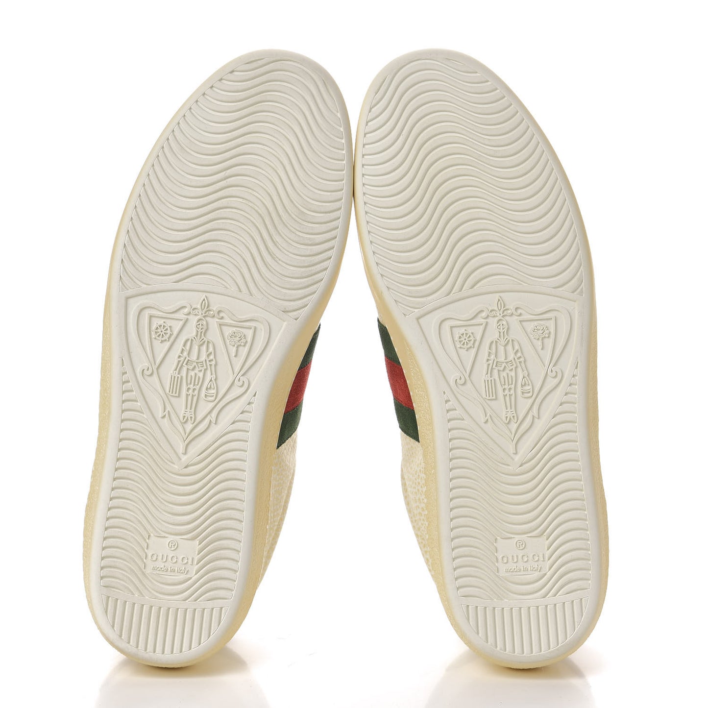 Grained Calfskin Ayers Mens Ace Sneakers 9.5 White Verde Rosso