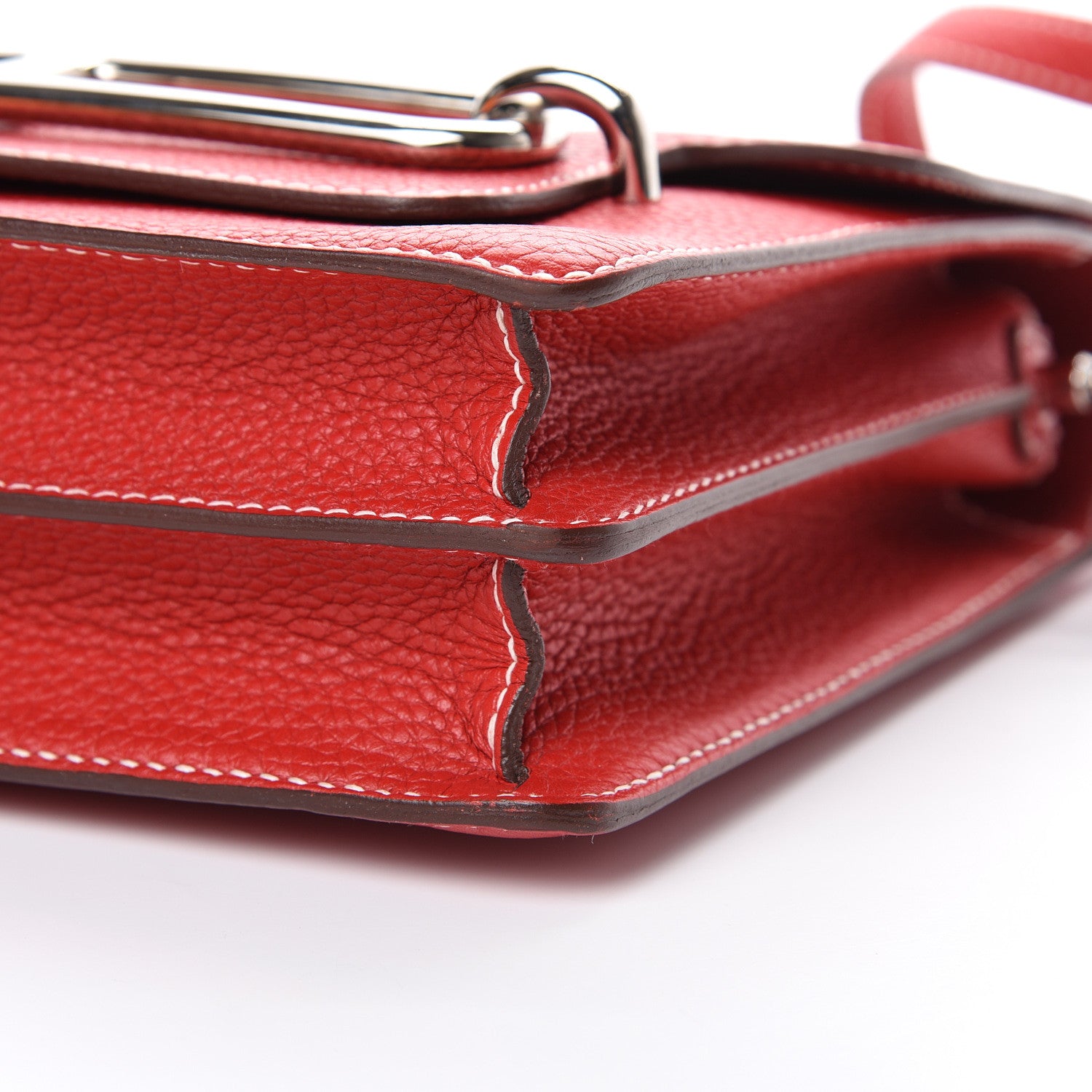 Hermes Taurillon Clemence Sac Roulis 23 Rouge Casaque 10 of 11