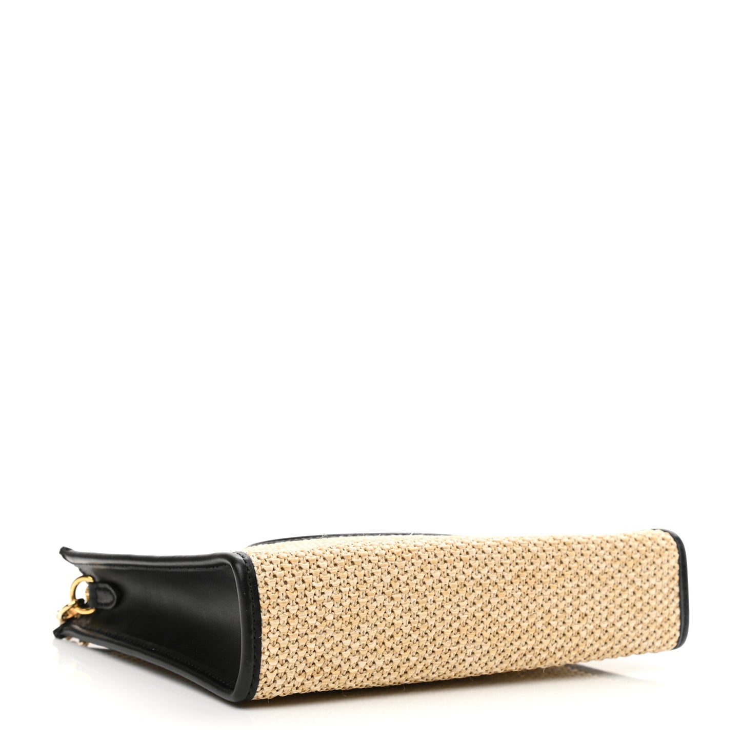 Raffia Calfskin Monogram Giant Pouch