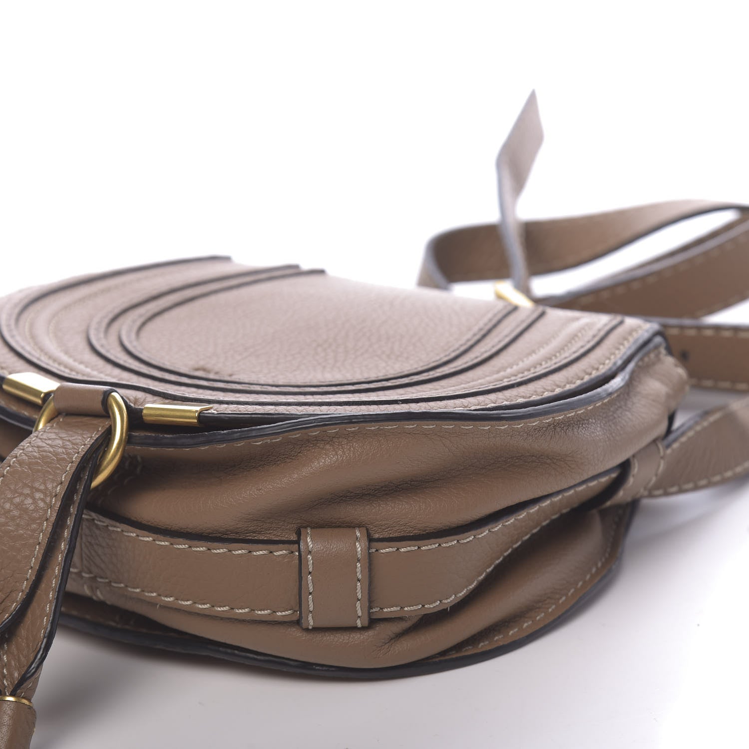 Chloe Calfskin Mini Marcie Round Crossbody Bag Nut 12 of 12