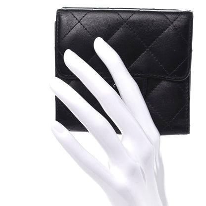 Chanel Lambskin Quilted Double Sided Wallet Black 2 of 14