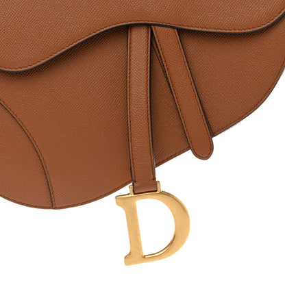 Christian Dior Grained Calfskin Saddle Bag Camello 8 of 10