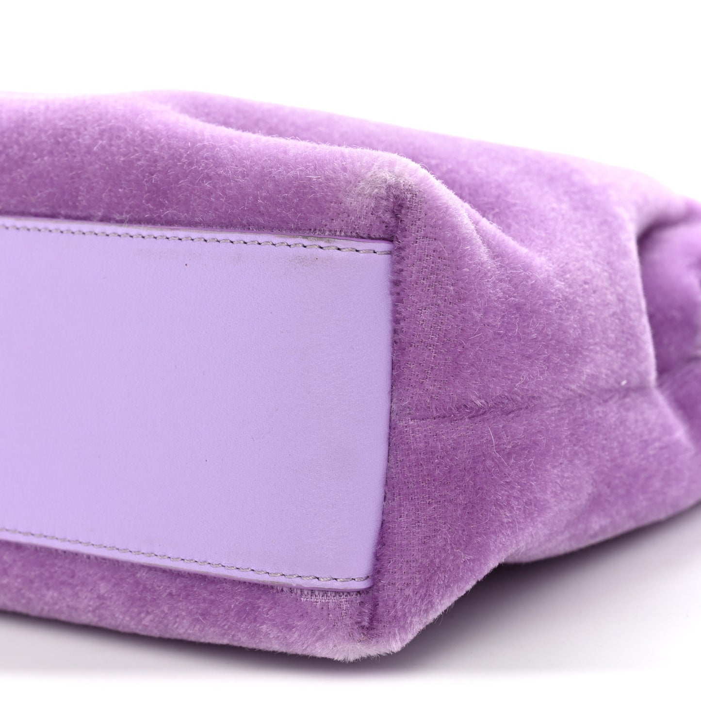 Mohair Flamenco Medium Knot Clutch Purple