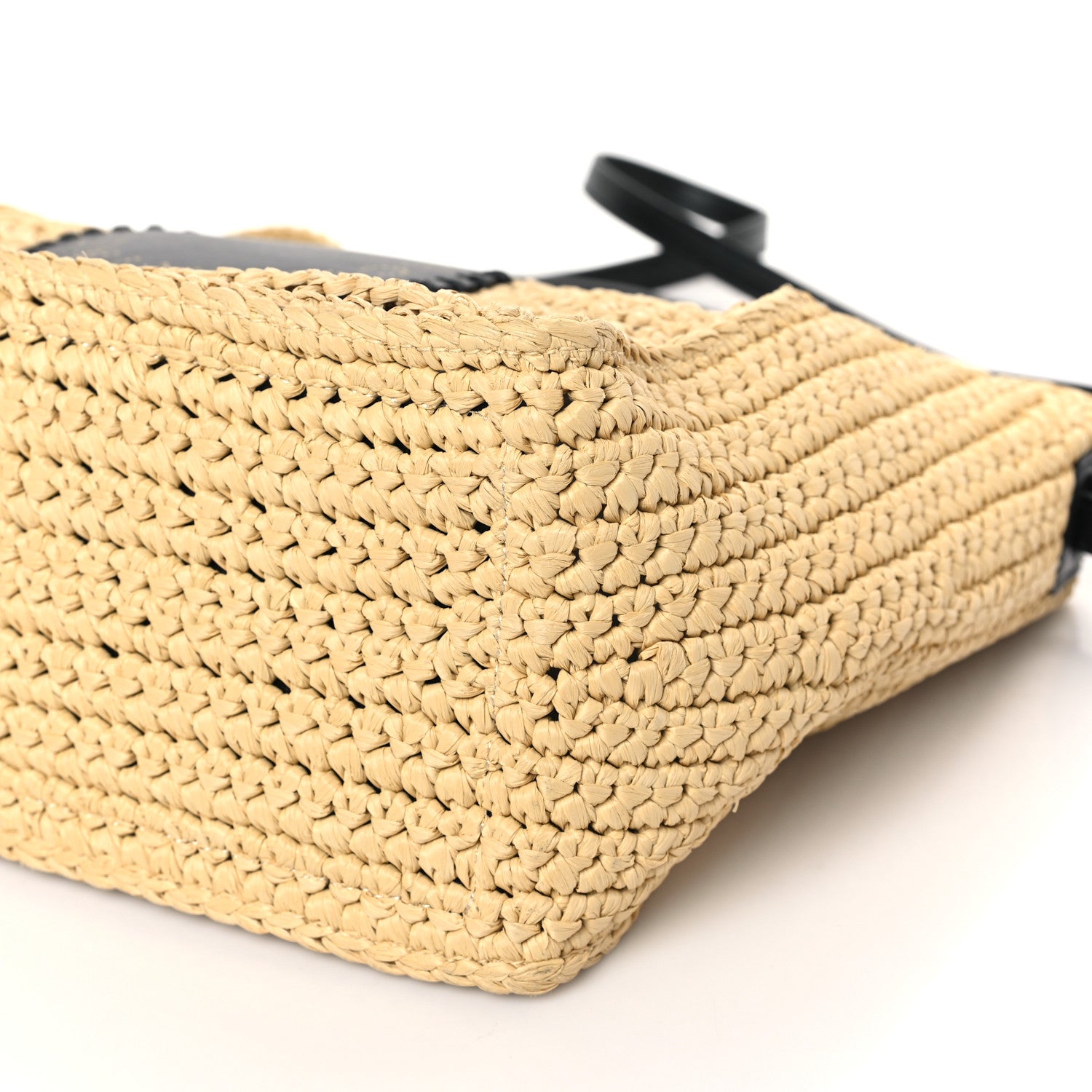 Stella McCartney Braided Raffia Eco Alter Napa Perforated Logo Crossbody Bag Natural 8 of 8