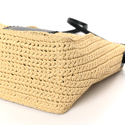 Stella McCartney Braided Raffia Eco Alter Napa Perforated Logo Crossbody Bag Natural 8 of 8