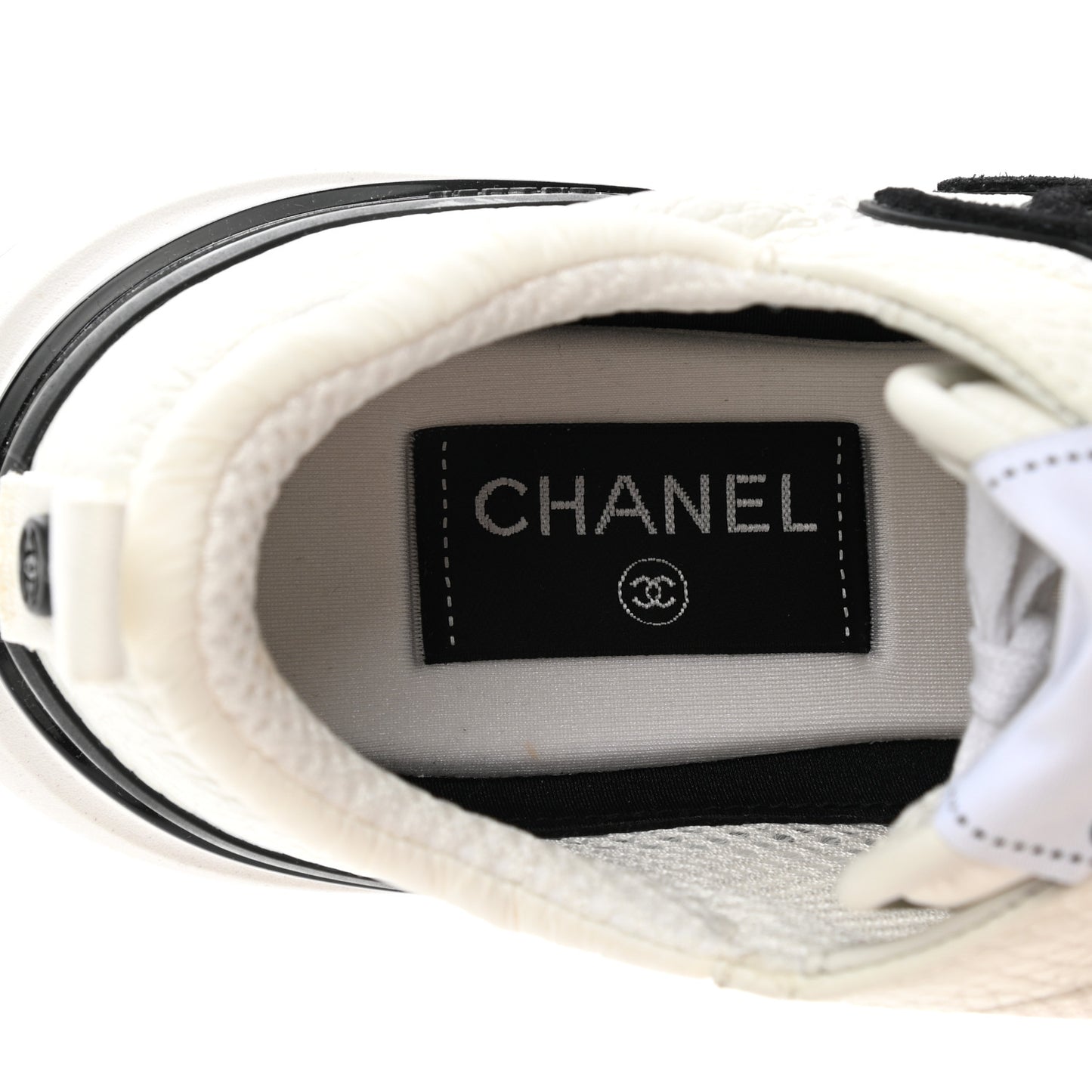 Calfskin Mesh Lycra Suede Womens Logo Sneakers 38 White
