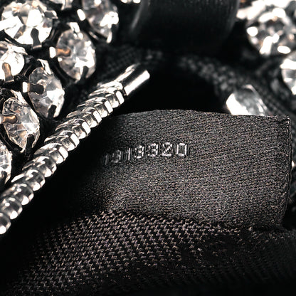 Alexander Wang Mesh Crystal Rhinestone Mini Heiress Pouch Black Silver 8 of 11
