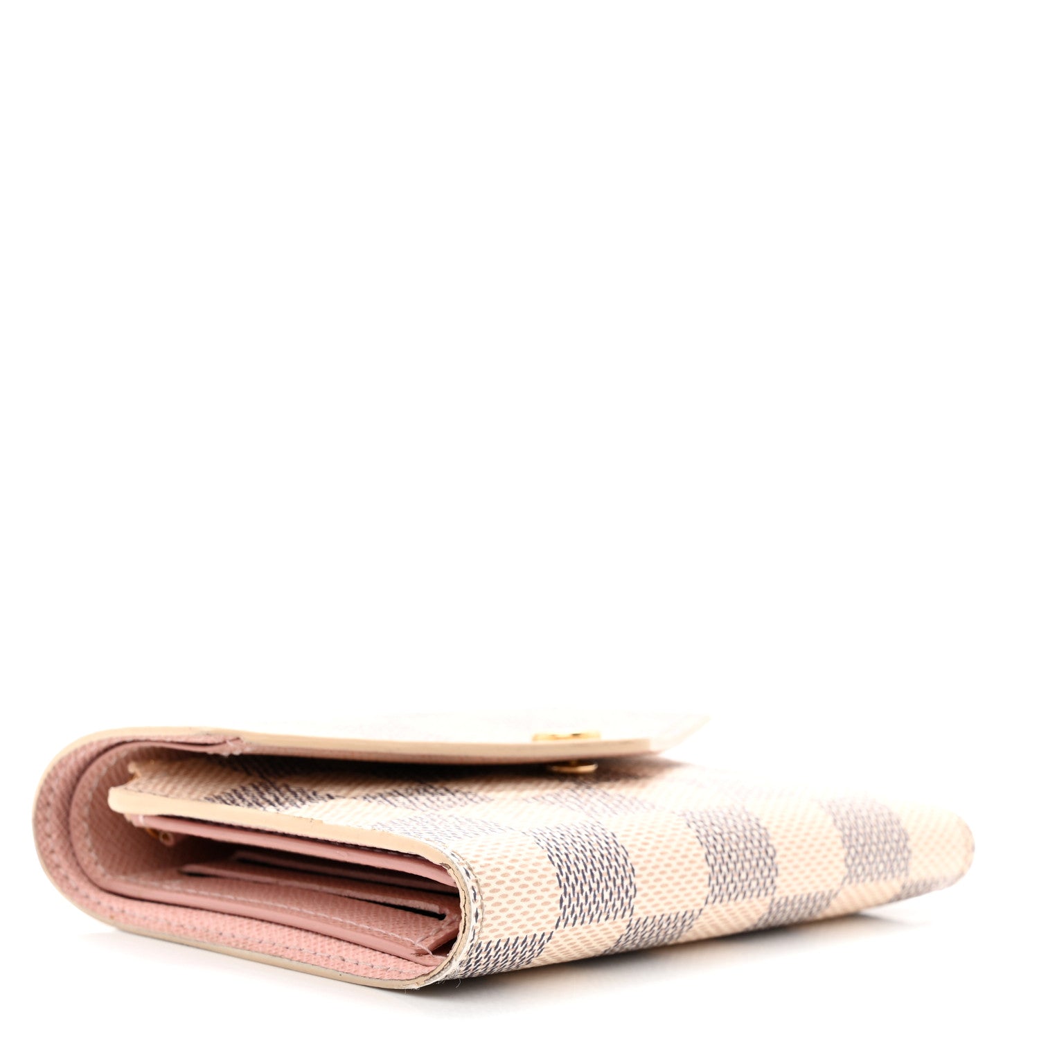Louis Vuitton Damier Azur Victorine Wallet Rose Ballerine 4 of 9
