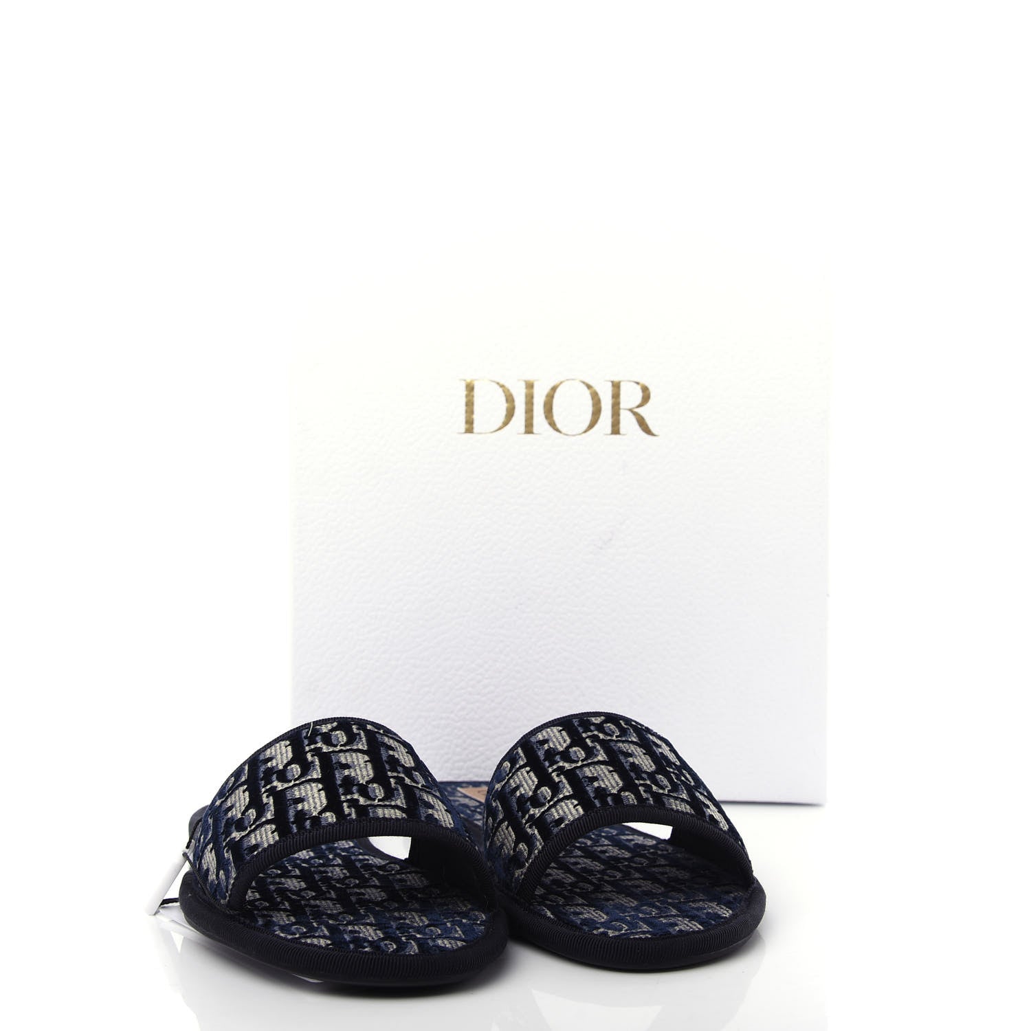 Christian Dior Velvet Oblique Chez Moi Sandal 39.5 Deep Blue 11 of 11