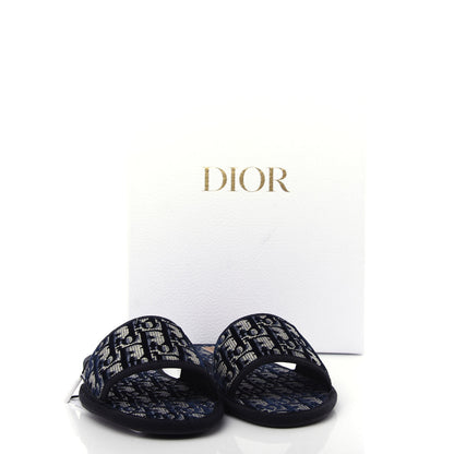 Christian Dior Velvet Oblique Chez Moi Sandal 39.5 Deep Blue 11 of 11
