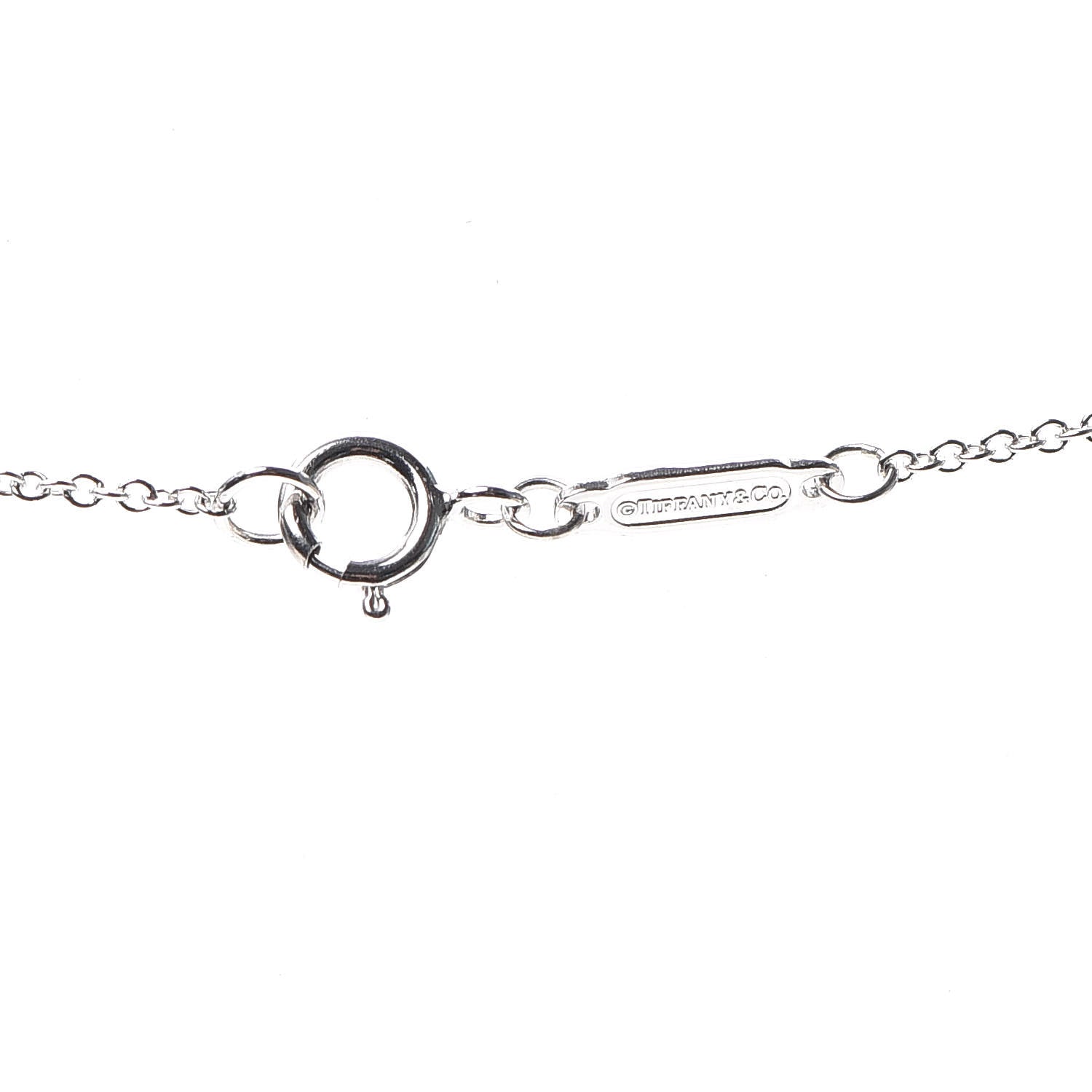 Tiffany 18K White Gold Diamond Small Ampersand Pendant Necklace 4 of 6