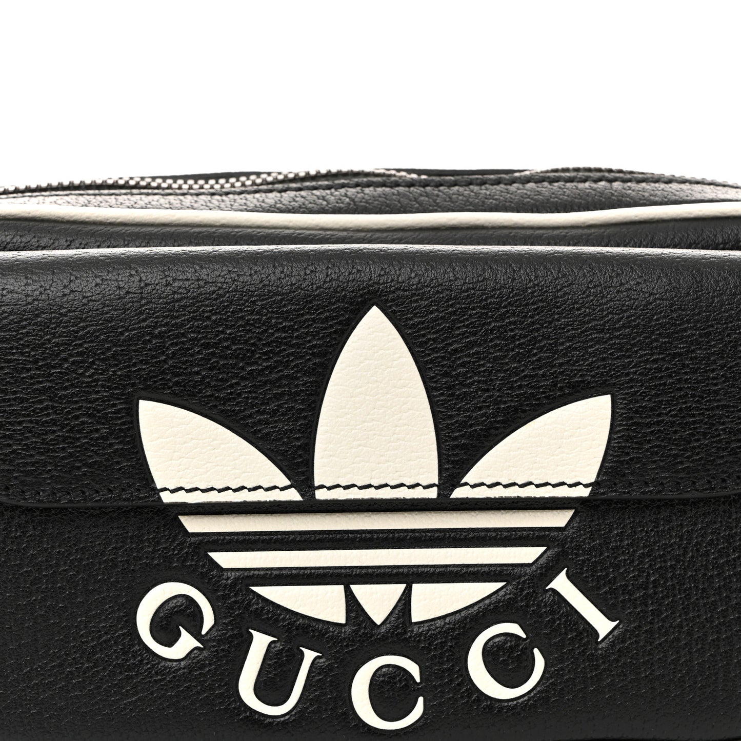 X ADIDAS Textured Dollar Calfskin Belt Bag Black