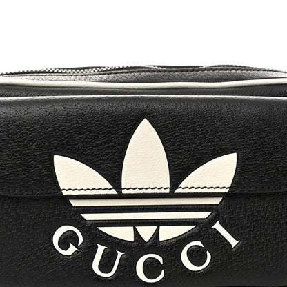 Gucci X ADIDAS Textured Dollar Calfskin Belt Bag Black 8 of 10
