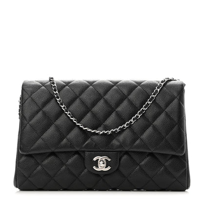 Chanel Caviar Quilted Clutch With Chain Flap Black 2 of 19