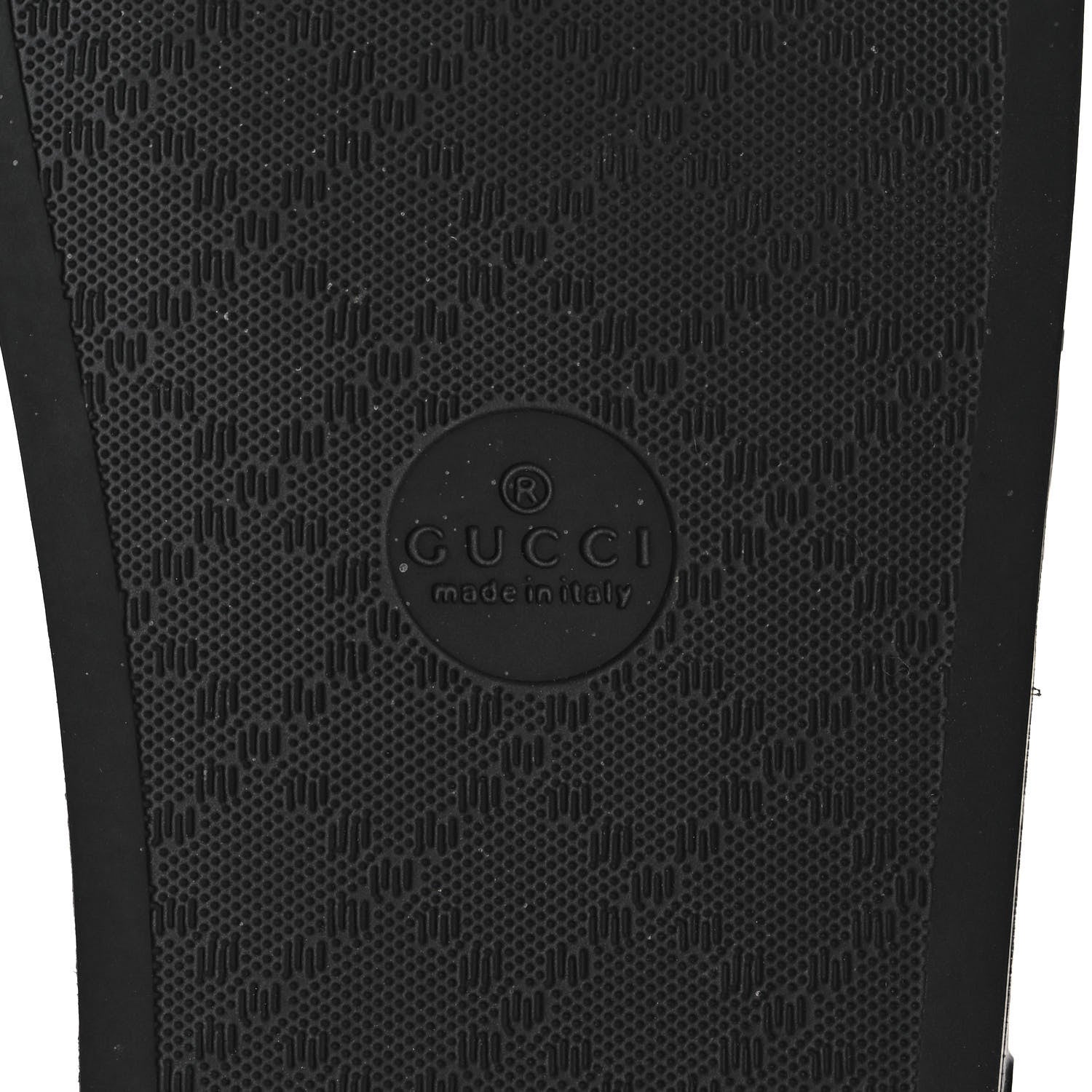 Gucci Rubber GG Monogram Perforated Womens Slide Sandals 39 Black 6 of 8