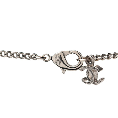 Chanel Baguette Crystal CC Pendant Necklace Light Gold 4 of 4