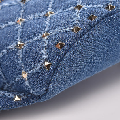Valentino Garavani Denim Rockstud Spike Belt Bag 95 Denim 7 of 8