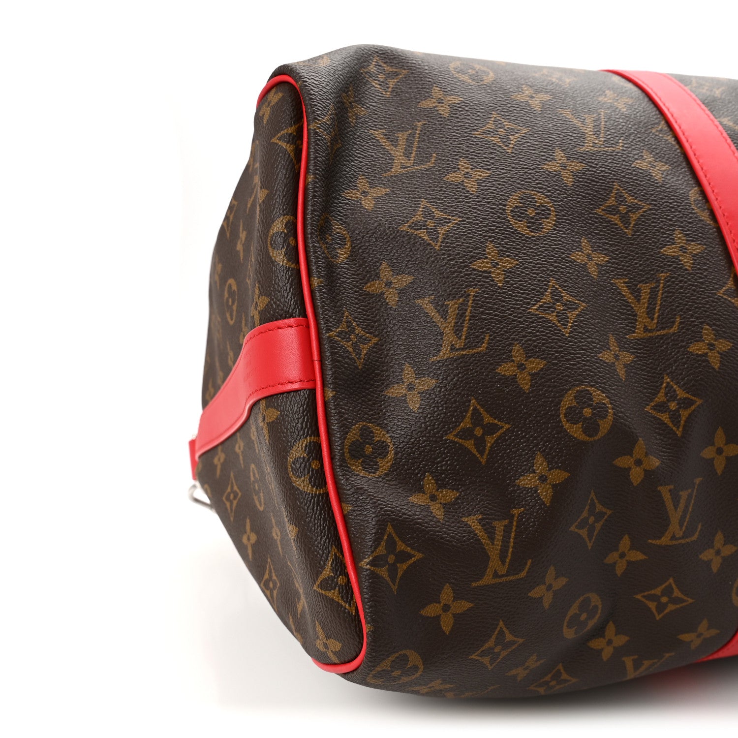Louis Vuitton Calfskin Monogram Keepall Bandouliere 50 Coquelicot 7 of 8
