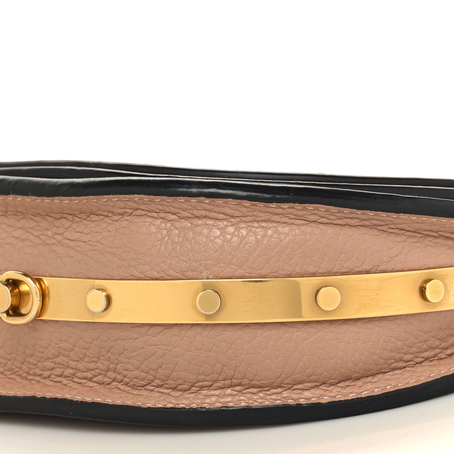 Calfskin Small Nile Bracelet Minaudiere Bag Biscotti Beige