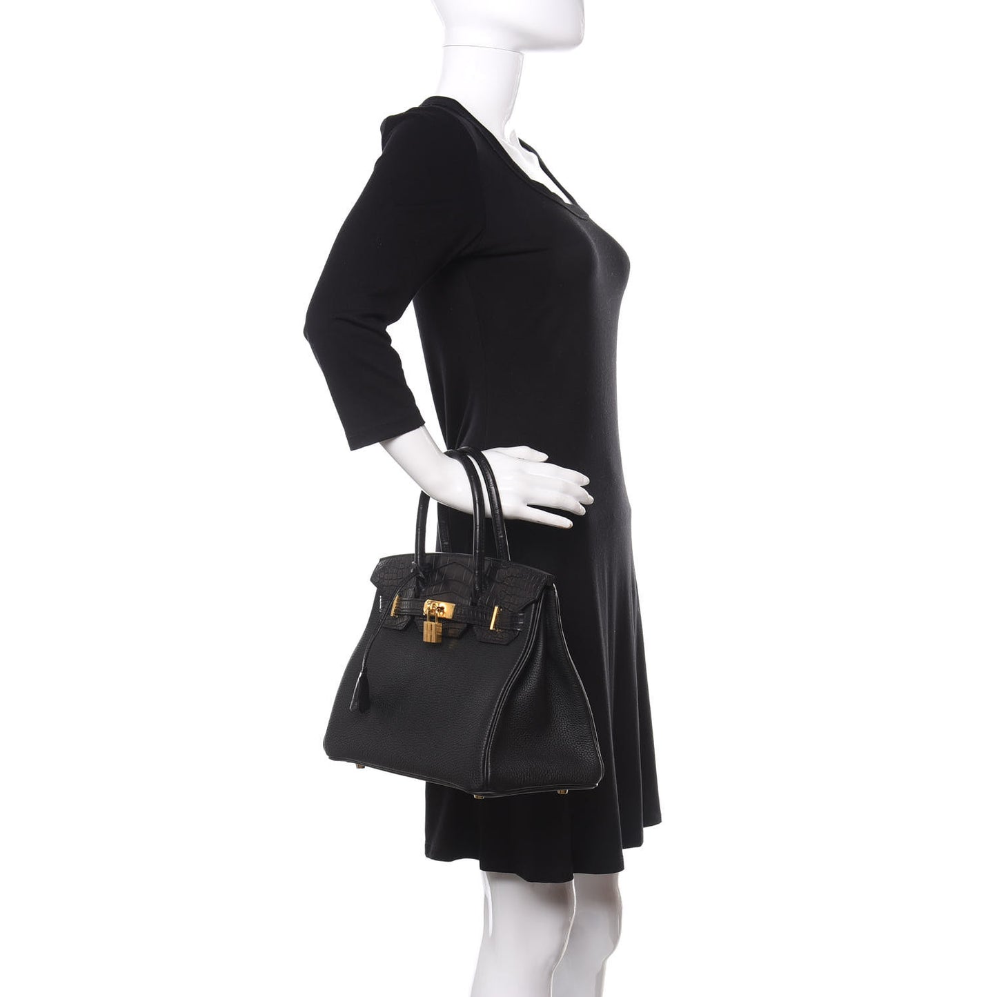 Togo Matte Alligator Birkin Touch 30 Black