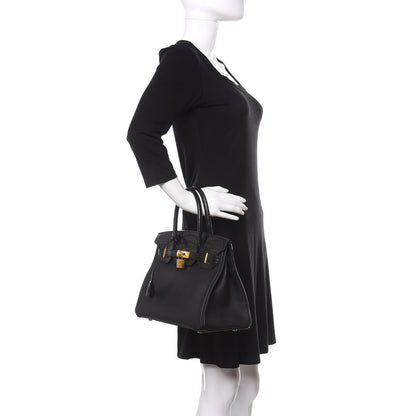 Hermes Togo Matte Alligator Birkin Touch 30 Black 2 of 37