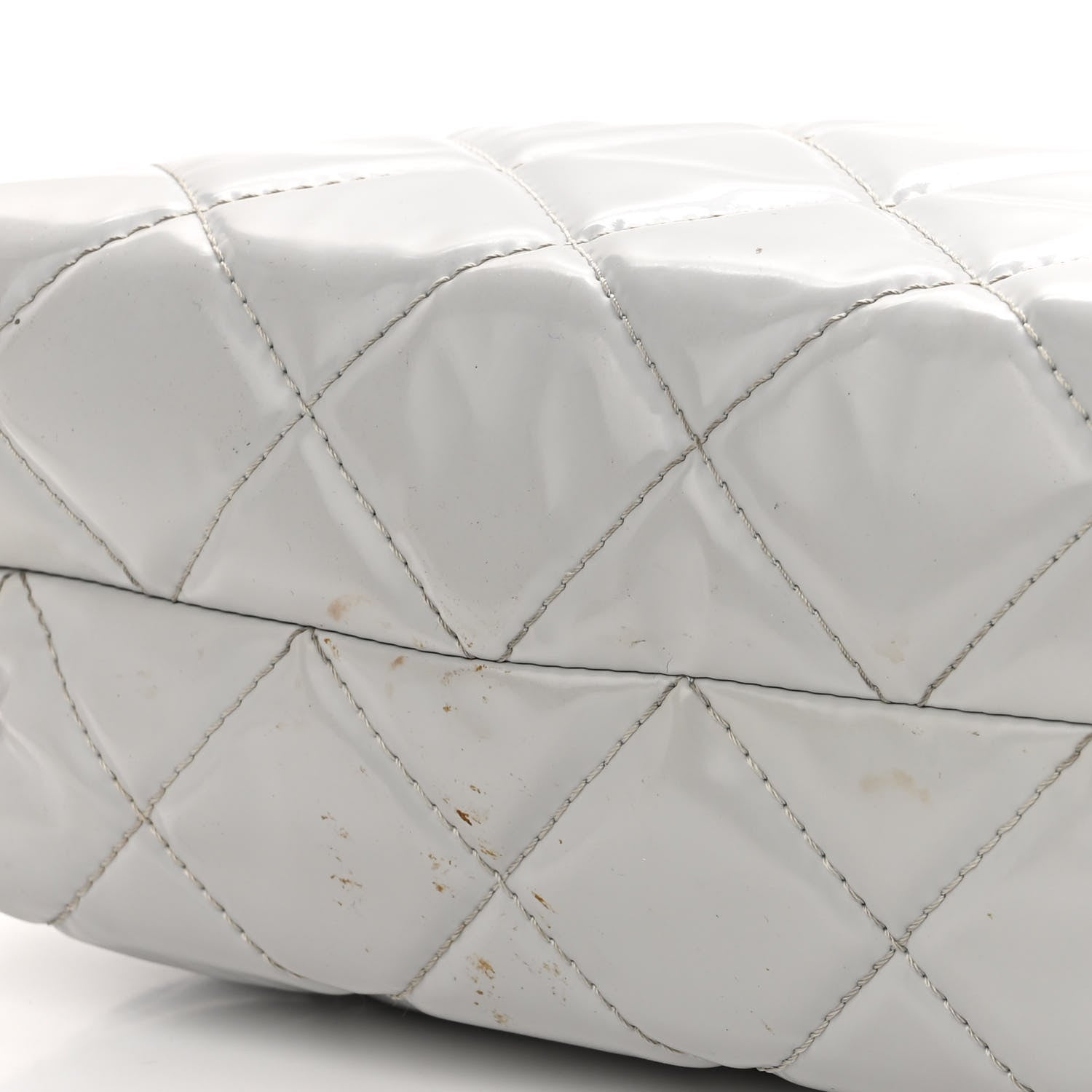 Chanel Vinyl Quilted In The Business North South Tote Light Grey 11 of 11
