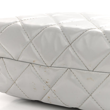 Chanel Vinyl Quilted In The Business North South Tote Light Grey 11 of 11