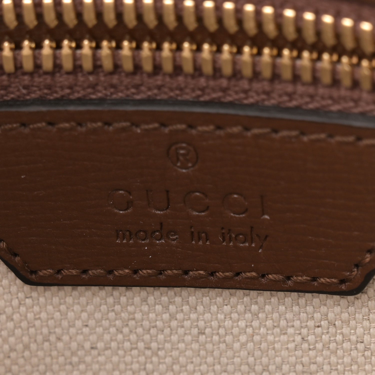 Gucci GG Supreme Monogram Azalea Calfskin Retro Interlocking G Messenger Shoulder Bag Beige Ebony Brown Sugar 6 of 11