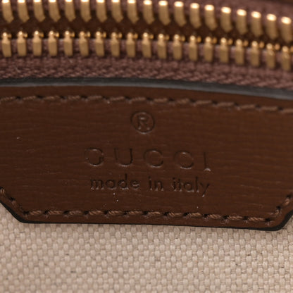 Gucci GG Supreme Monogram Azalea Calfskin Retro Interlocking G Messenger Shoulder Bag Beige Ebony Brown Sugar 6 of 11