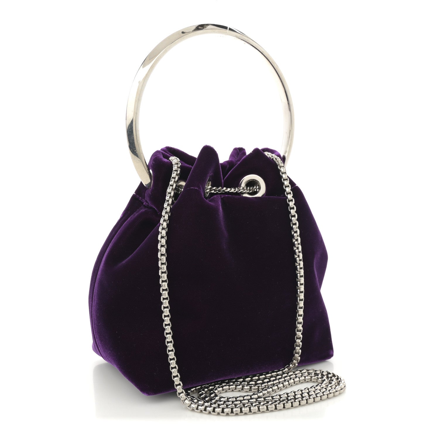 Jimmy Choo Velvet Bon Bon Bag Acai 3 of 9
