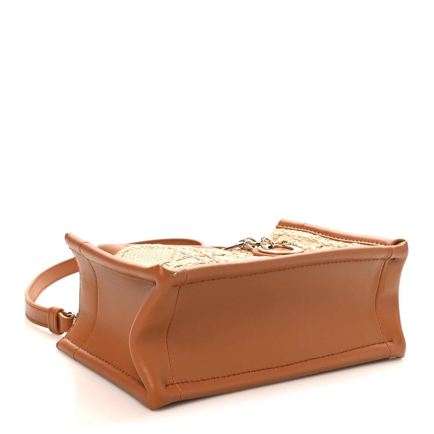 Christian Dior Raffia Cannage Mini Dior Book Tote Beige 4 of 9